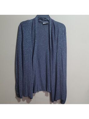 Sparkly Gray Open Cardigan Size Large